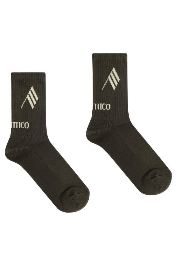 The Attico Black Cotton Socks